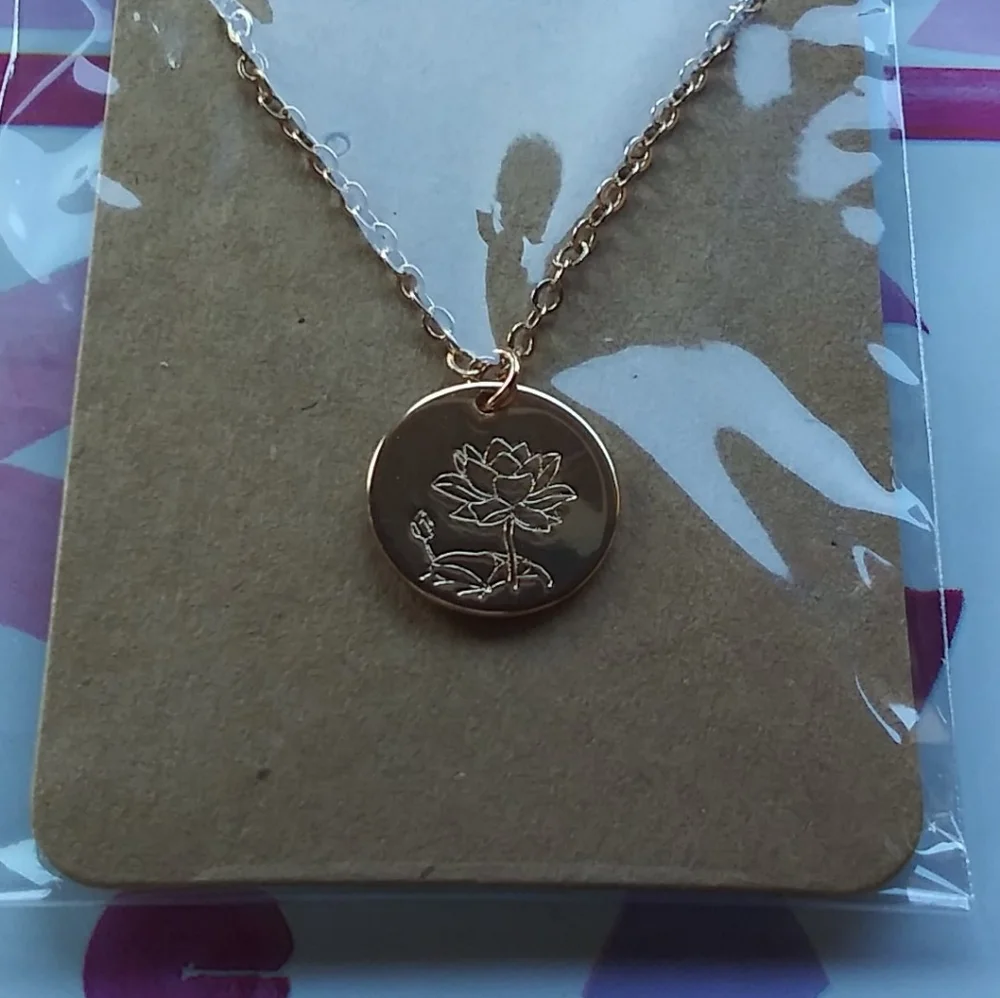 Lotus Gold Necklace